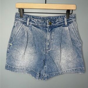 Michael Michael Kors Light Blue Pleated Jean Shorts | Size 4
